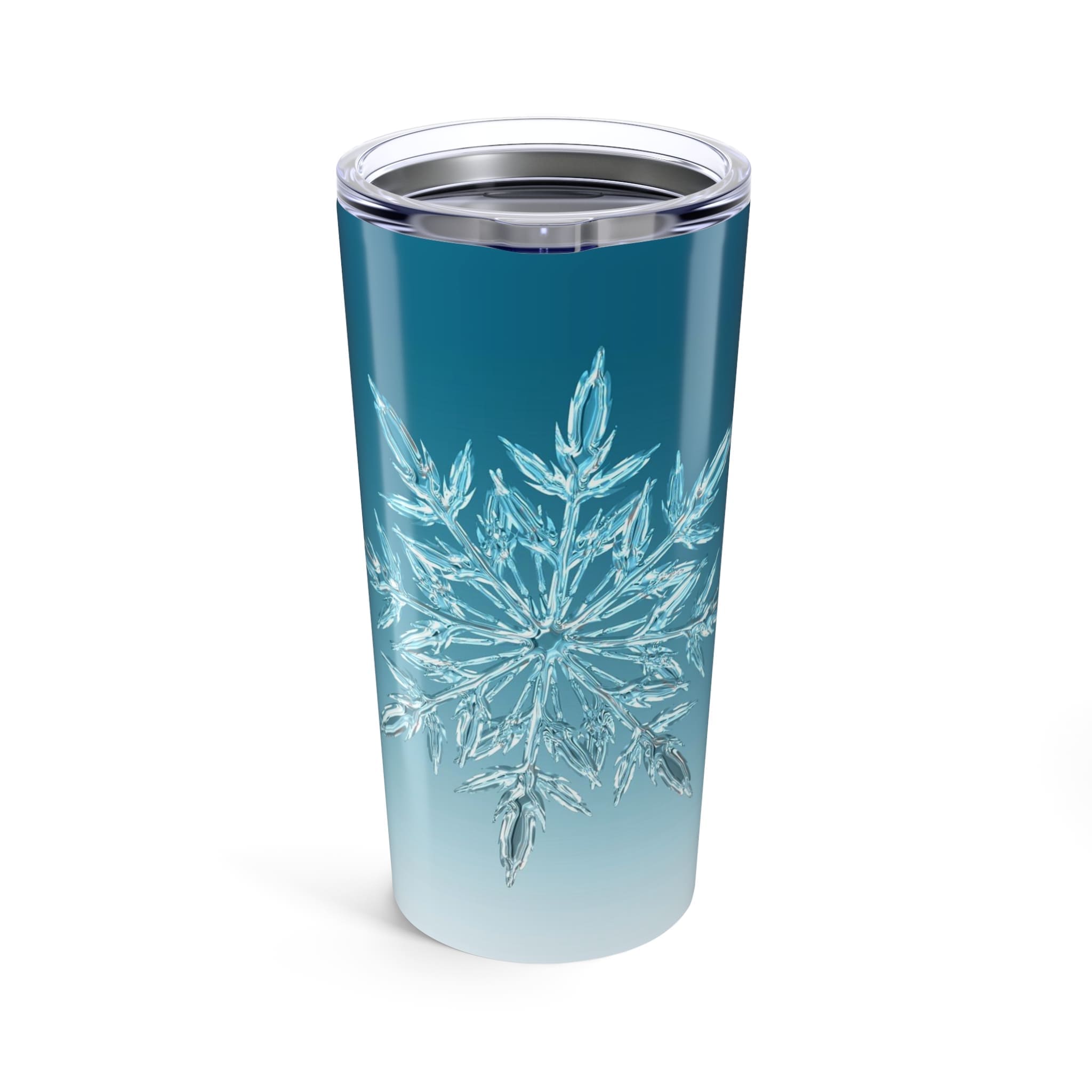 Snowflake 20oz Stainless Steel Travel Tumbler — Winter Snow Closeup Insulated Mug