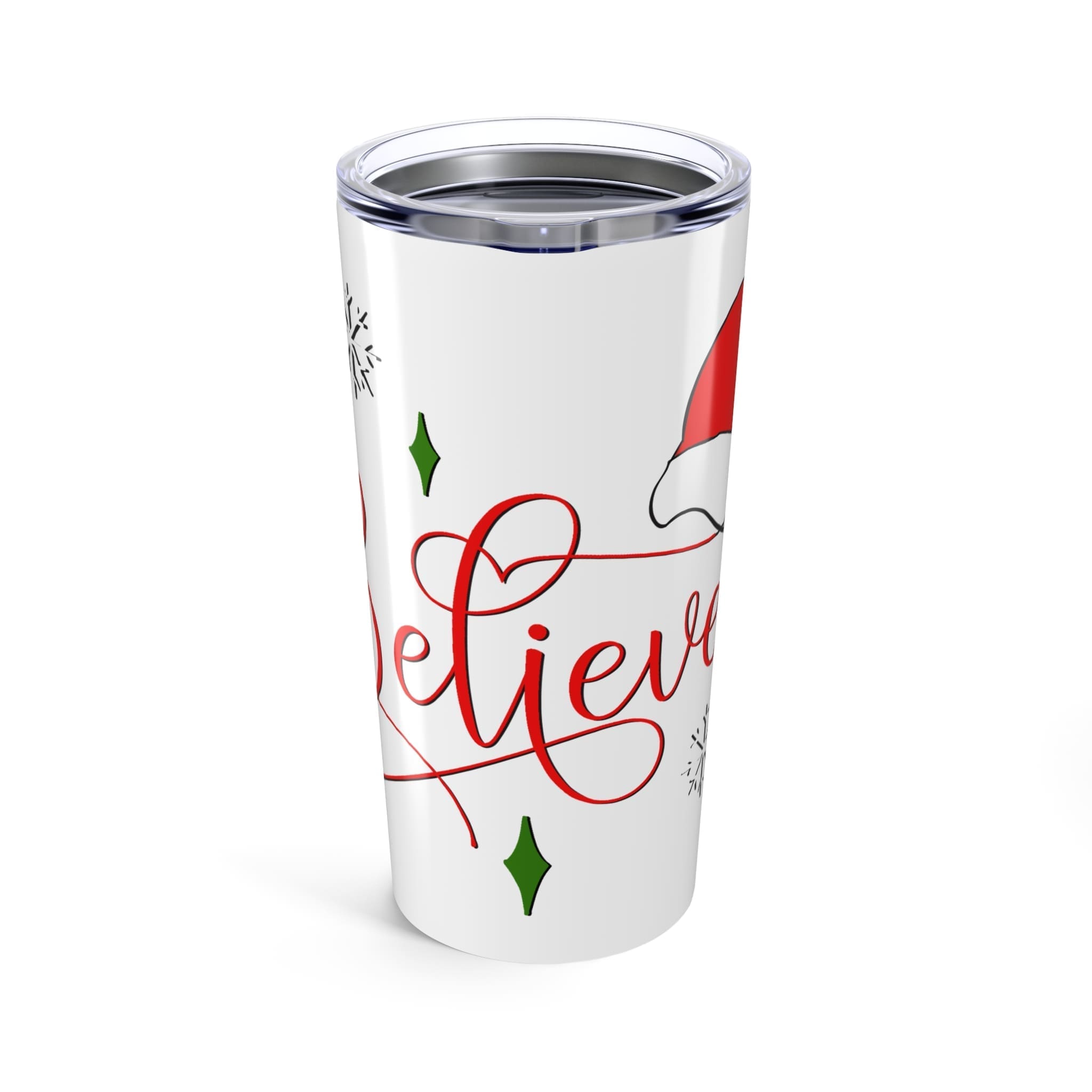 Believe Stainless Steel 20oz Travel Tumbler — Inspirational Insulated Mug (Design 2)