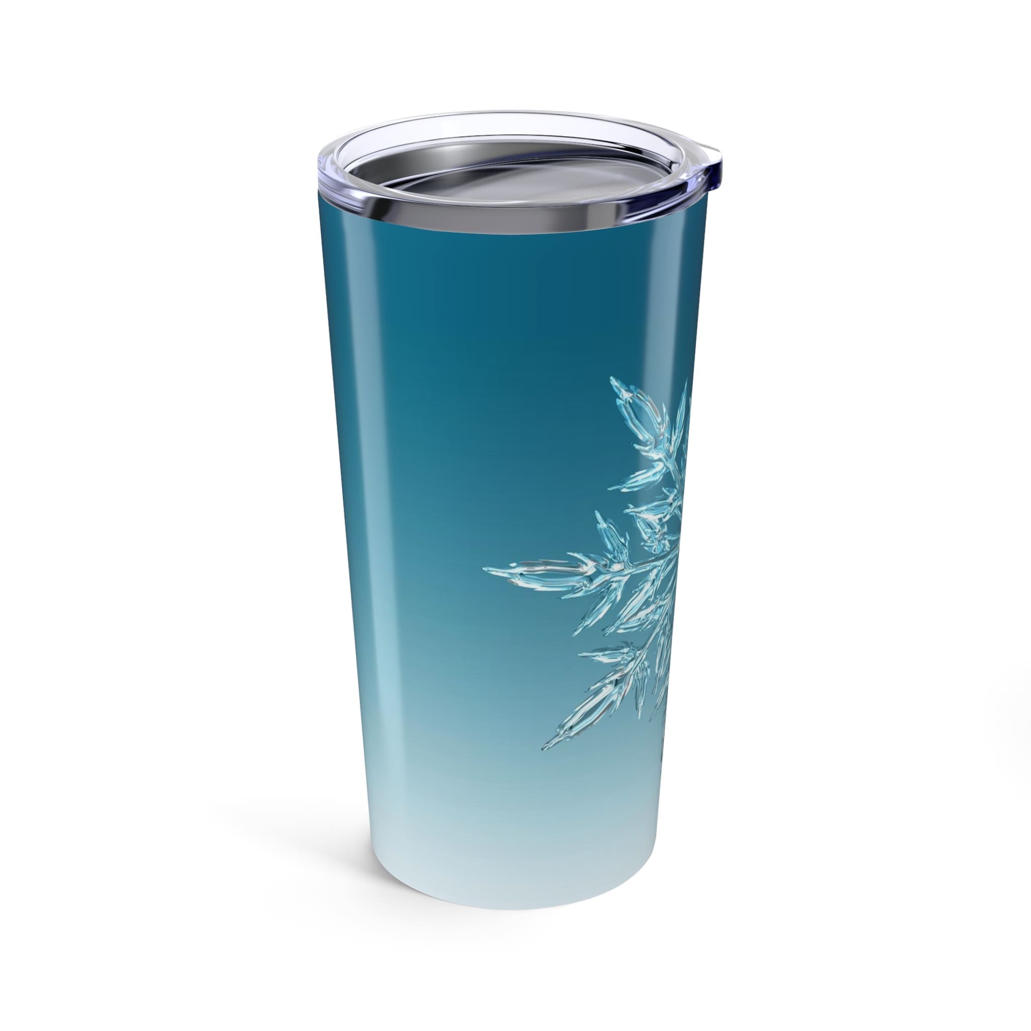 Snowflake 20oz Stainless Steel Travel Tumbler — Winter Snow Closeup Insulated Mug