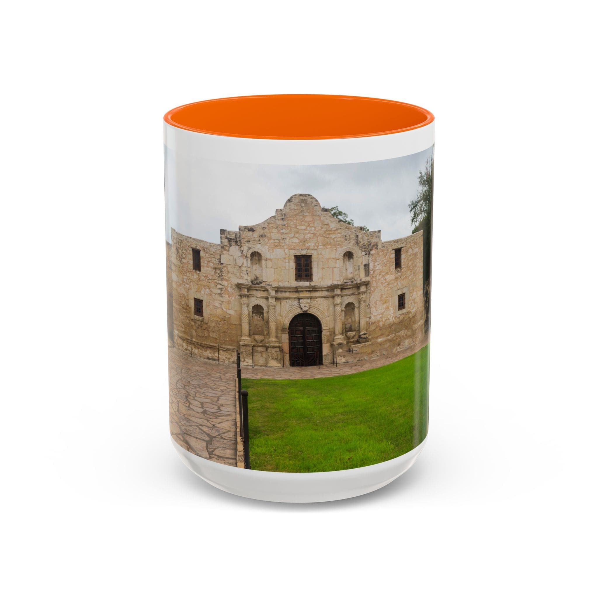 Alamo Landmark Accent Coffee Mug — San Antonio Historic Photo (11/15oz)