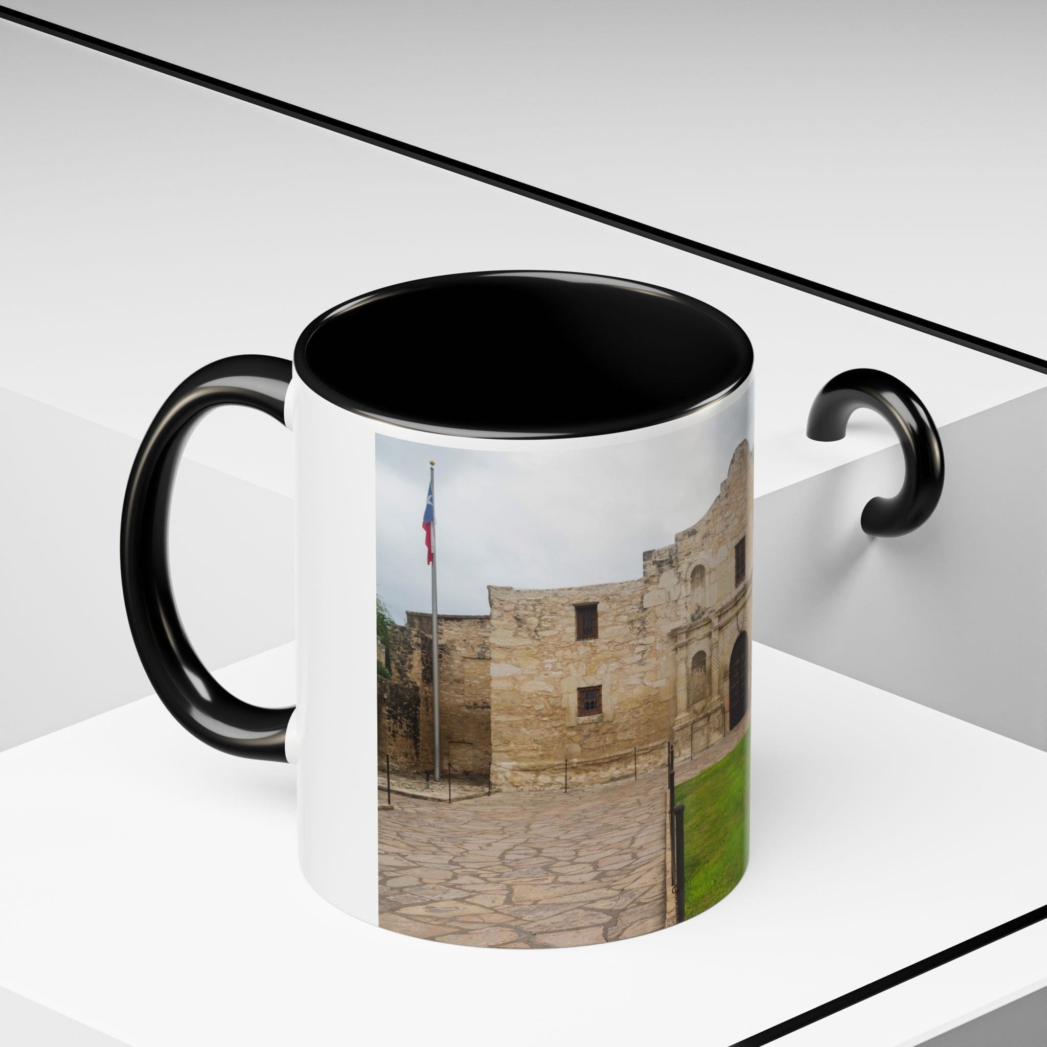 Alamo Landmark Accent Coffee Mug — San Antonio Historic Photo (11/15oz)