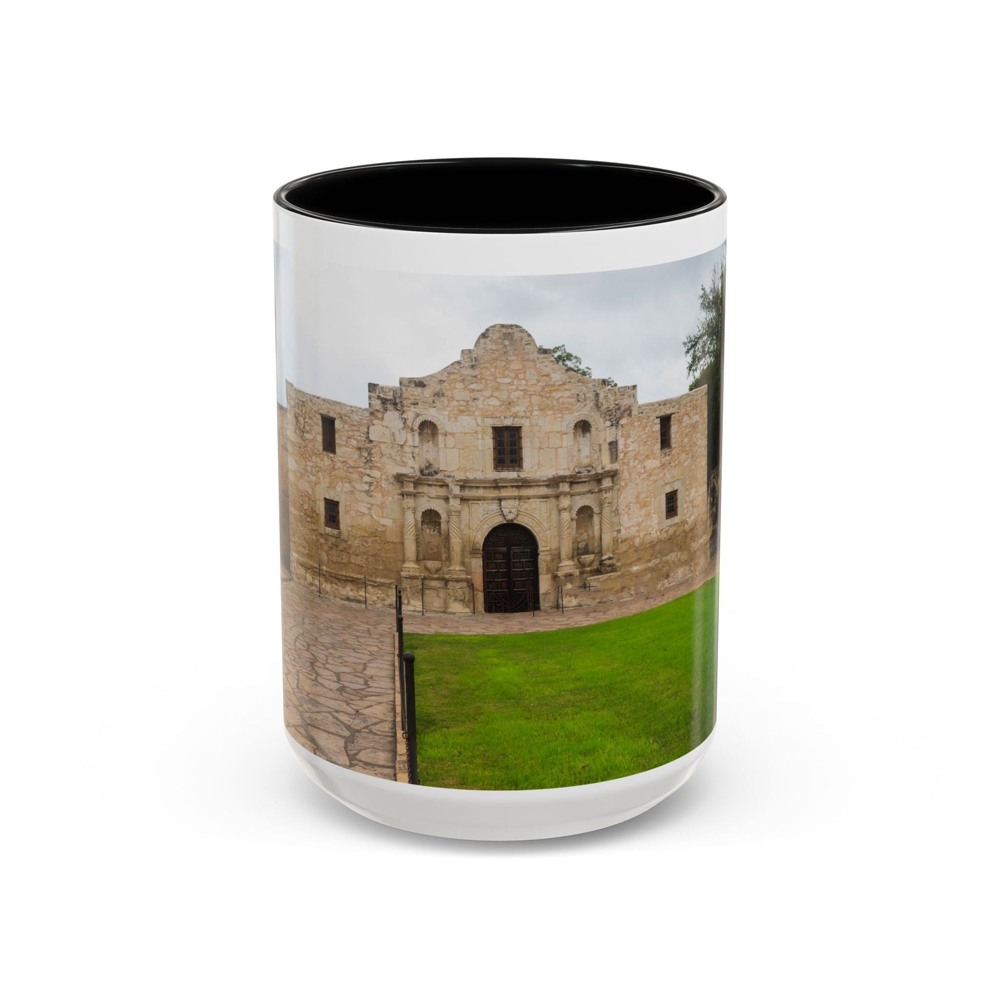 Alamo Landmark Accent Coffee Mug — San Antonio Historic Photo (11/15oz)