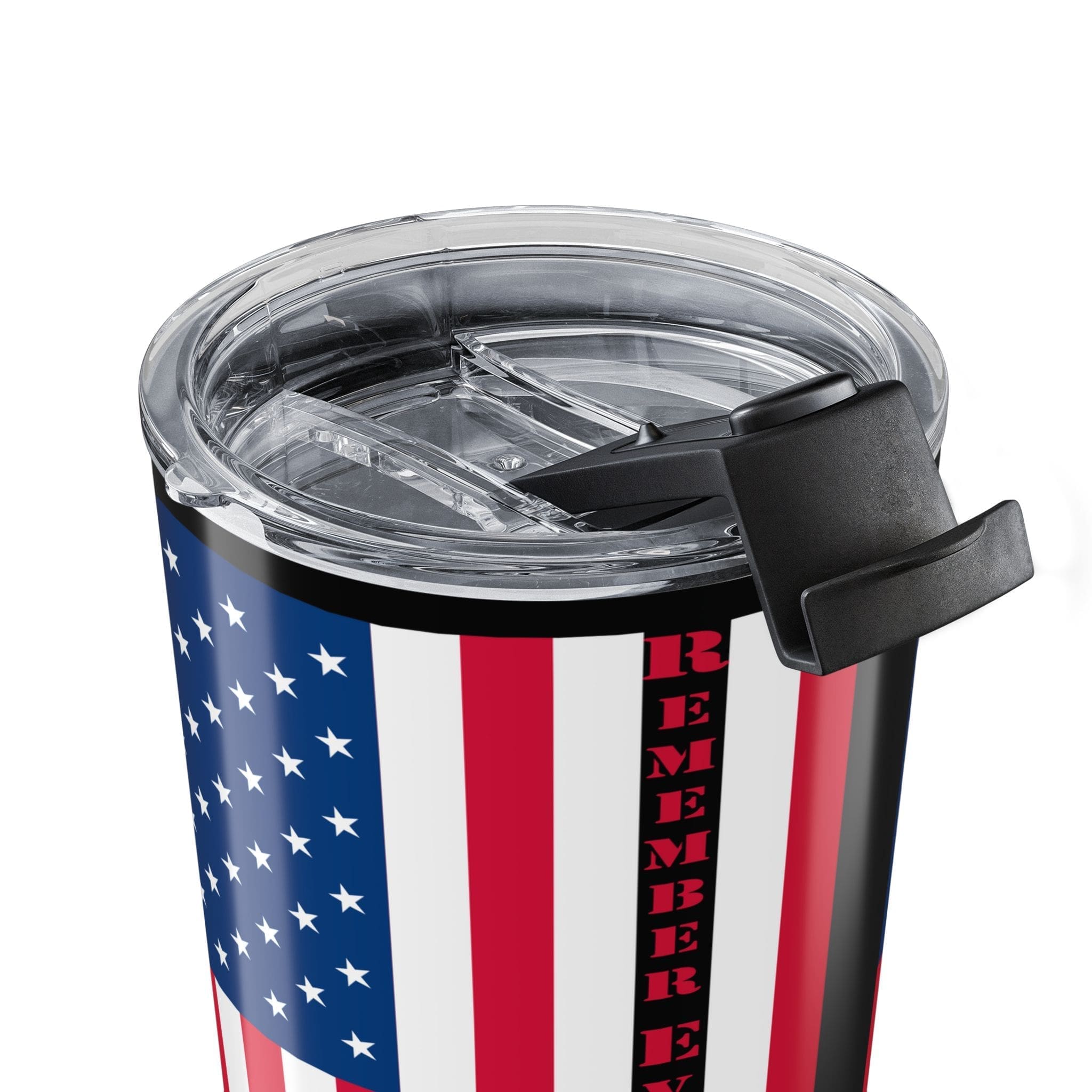 20oz Patriotic Military Tribute Tumbler — "Remember Everyone Deployed" Flag Travel Mug