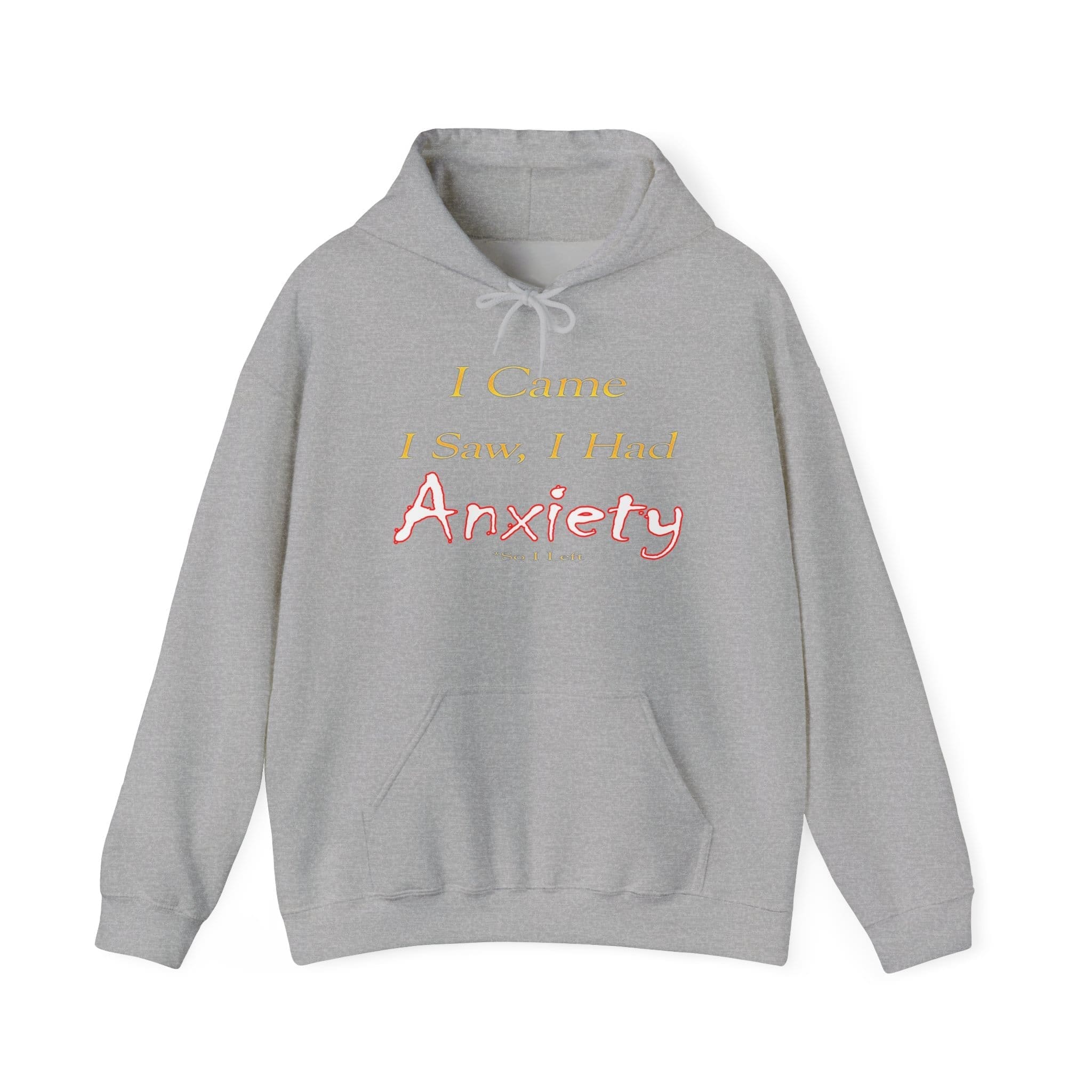 Anxiety Hoodie — "I Came, I Saw, I Had Anxiety" Comfort Pullover
